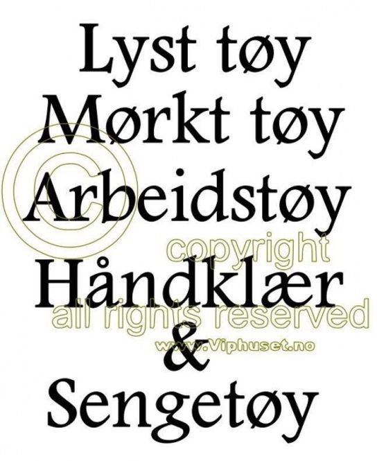 Hovedbilde Tøy beskrivelse