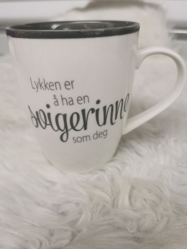 Krus Lykken...svigerinne hvit m/grå