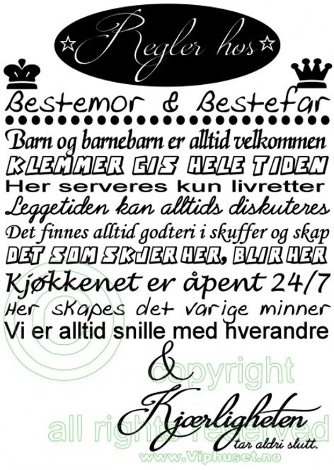 Hovedbilde Regler hos bestemor og ...