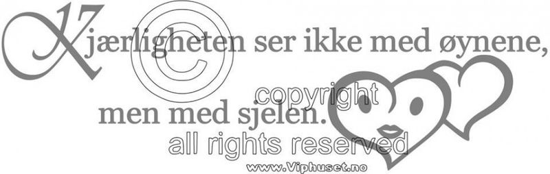 Kjærlighet ser ikke med øynene