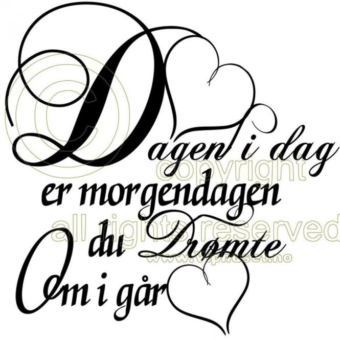 Hovedbilde Dagen idag , er morgendagen