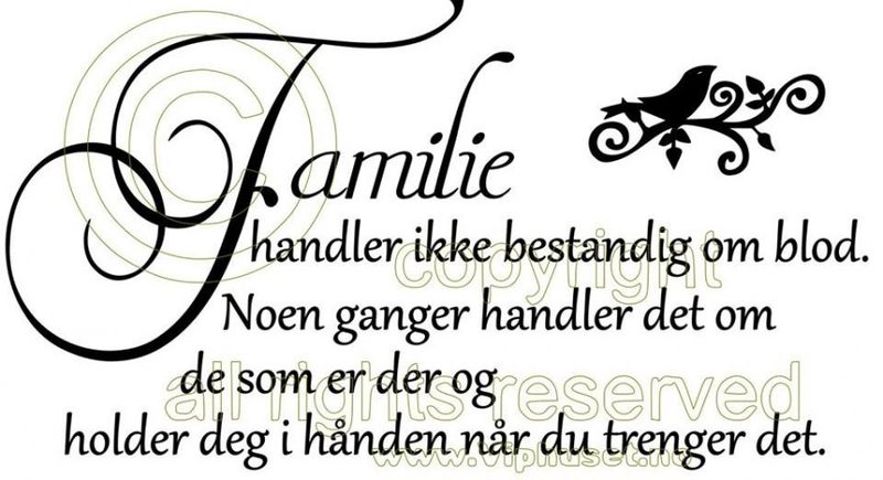 Familie handler ikke bestandig