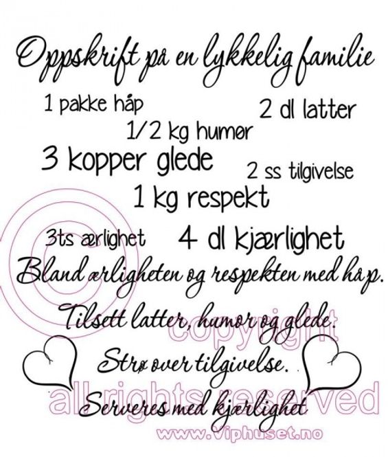 Hovedbilde Oppskrift på en lykkelig ...