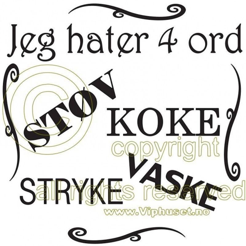 Jeg hater 4 ord