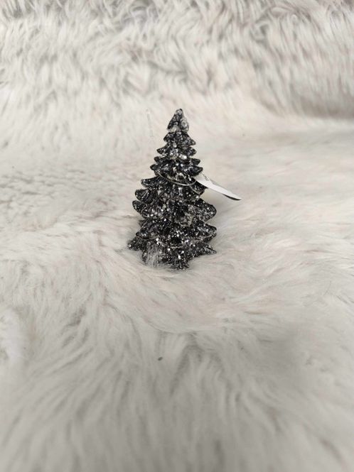 Hovedbilde juletre rundt sort m glitter ...
