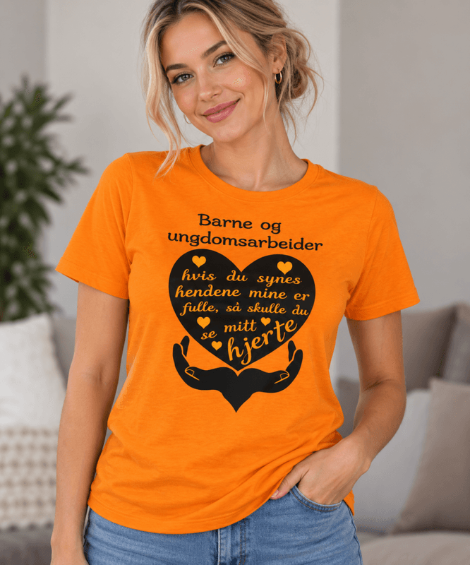 Barne og ungdomsarbeider orange ( L )
