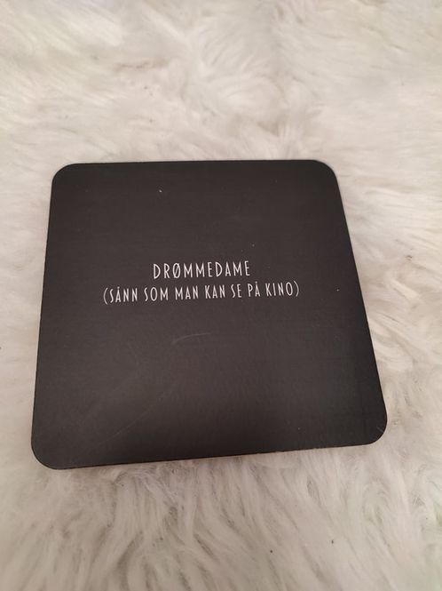 Hovedbilde Glassbrikke 10x10cm sort/hvit ...