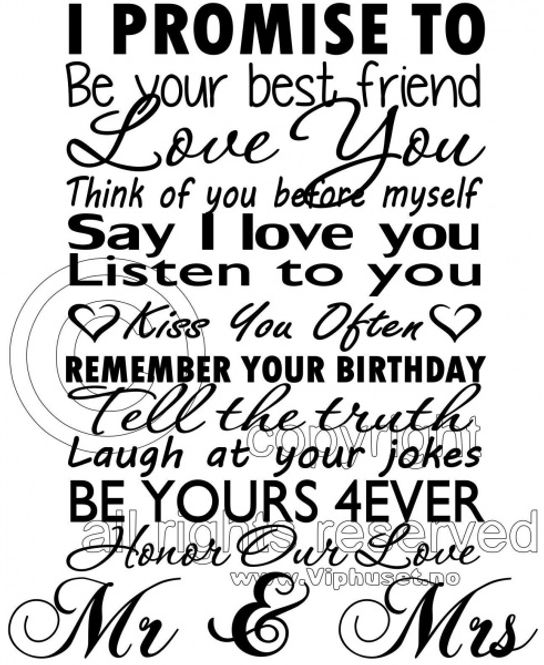 Hovedbilde I promise to be your best ...