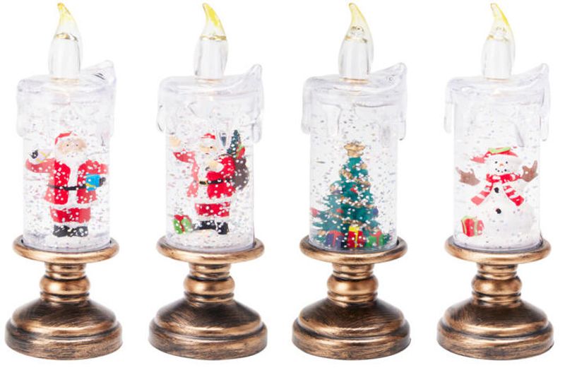 Lys figurer vann/glitter/LED 15,5cm tilfeldig 